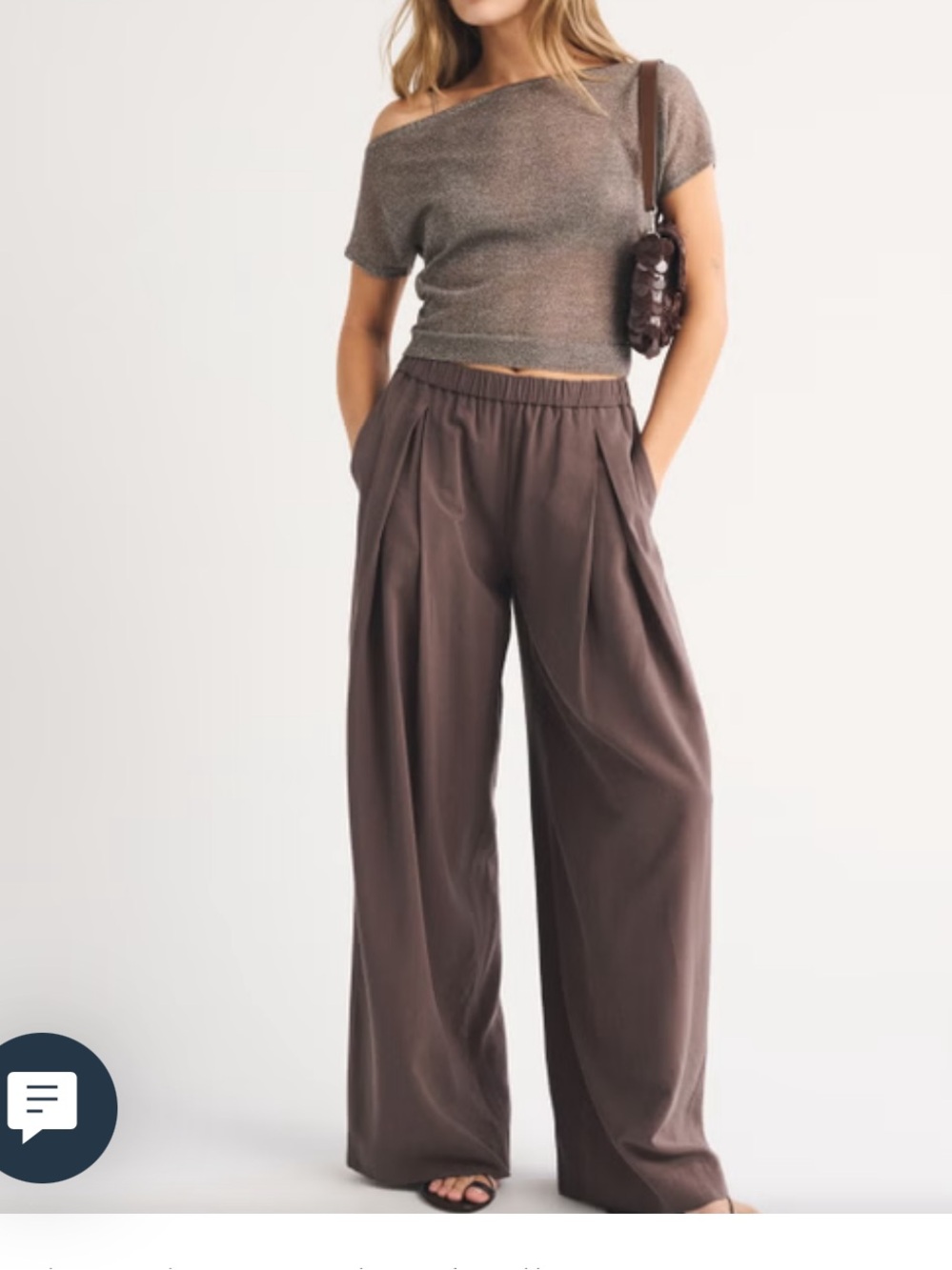 Abercrombie & Fitch Lightweight Crepe Pleated Pull On Pant